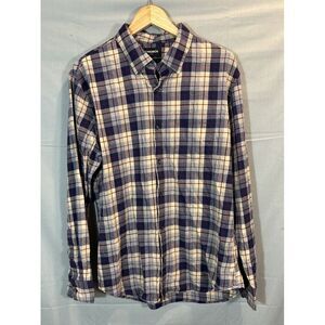 Bonobos Men's L Slim Fit‎ Stretch Flannel Shirt Plaid Long Sleeve Button Down